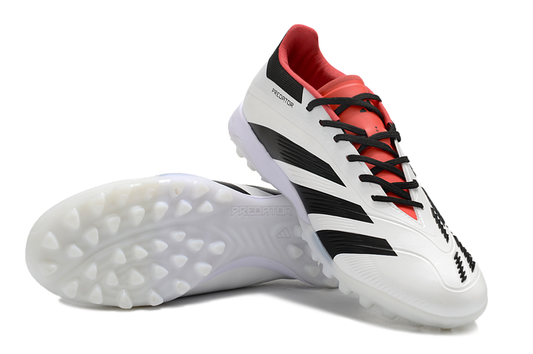 Adidas Predator 24 Elite Indoor Shoes - White | Midnight Black | Crimson Red