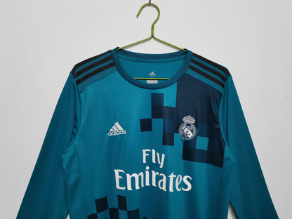 Real Madrid 2017-2018 Retro Long Sleeve Away Kit