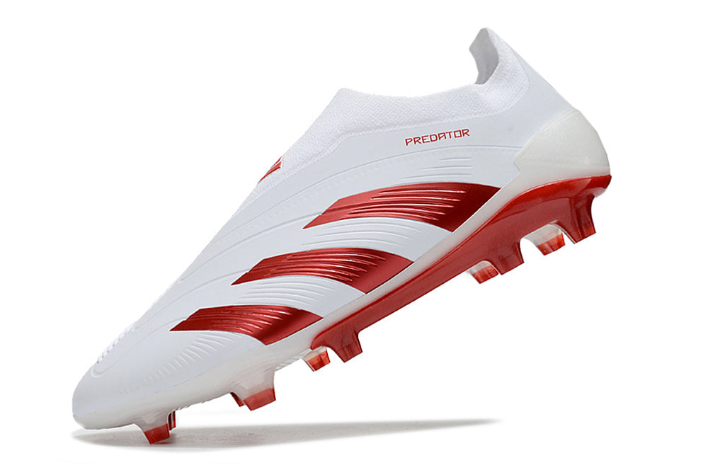 Adidas Predator | White | Red | Laceless