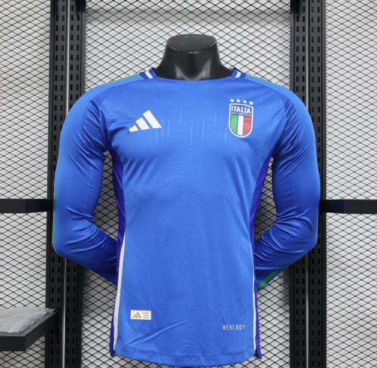 Italy 2024-2025 Long Sleeve Home Jersey