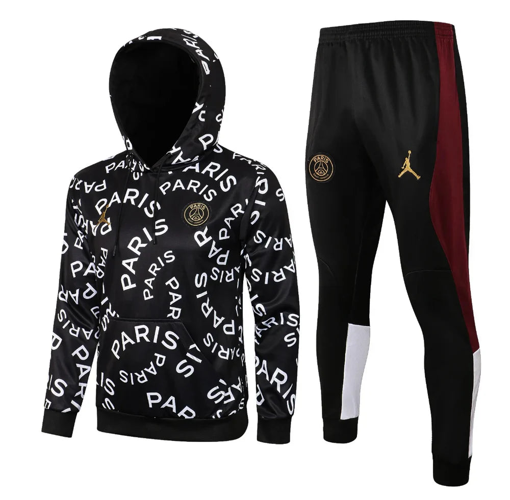 PSG Paris Saint Germain Black and Gold Tracksuit
