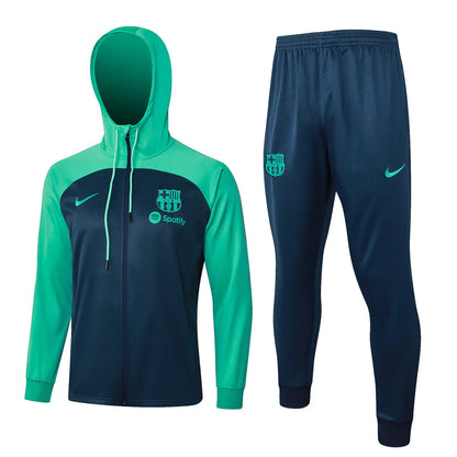 Barcelona Teal Green and Dark Blue Tracksuit