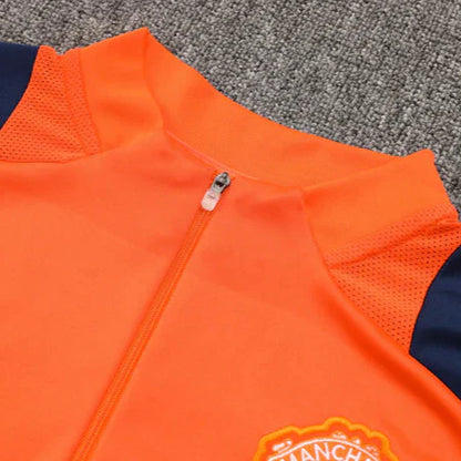 Manchester United Dark Blue and Orange Tracksuit