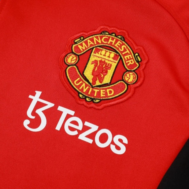 Manchester United Black and Red Tracksuit