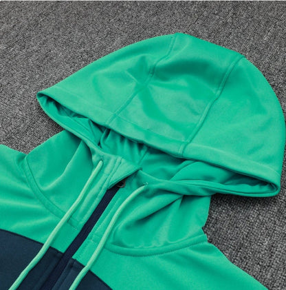 Barcelona Teal Green and Dark Blue Tracksuit