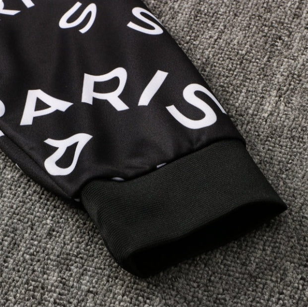 PSG Paris Saint Germain Black and Gold Tracksuit