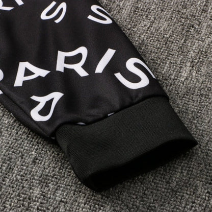 PSG Paris Saint Germain Black and Gold Tracksuit