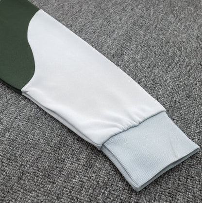 Barcelona White and Olive Green Tracksuit