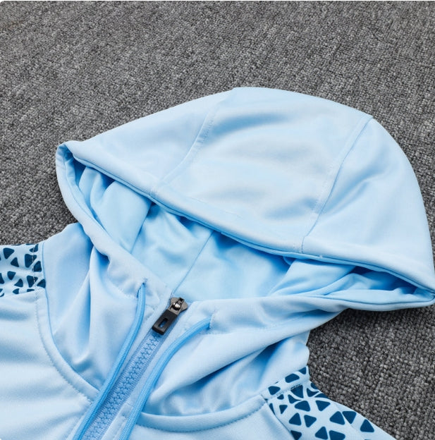 Manchester City Light Blue and Dark Blue Tracksuit