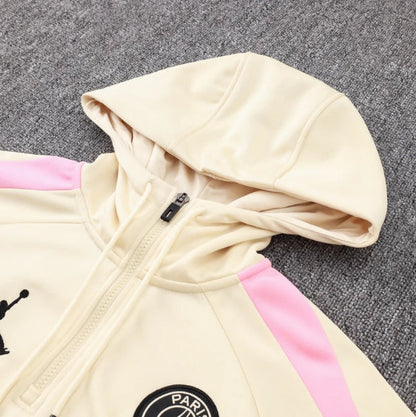 PSG Paris Saint Germain Beige and Black Tracksuit
