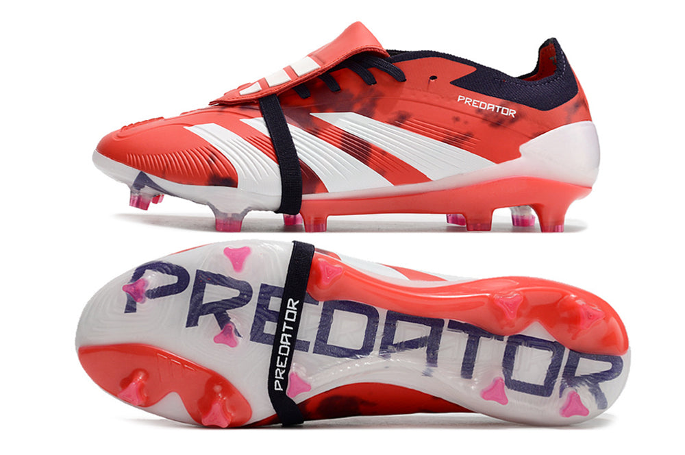 Adidas Predator Accuracy+ Shoes - White | Crimson Red