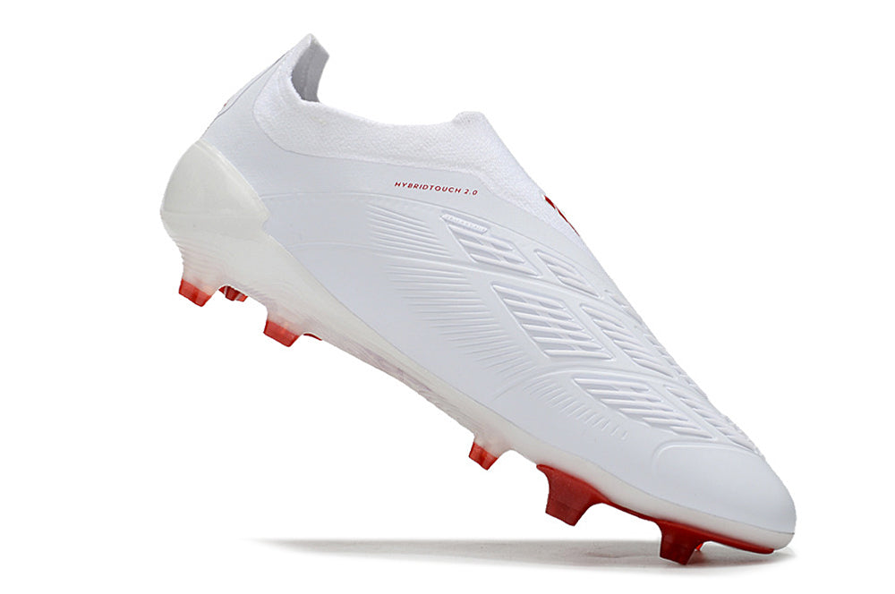 Adidas Predator | White | Red | Laceless