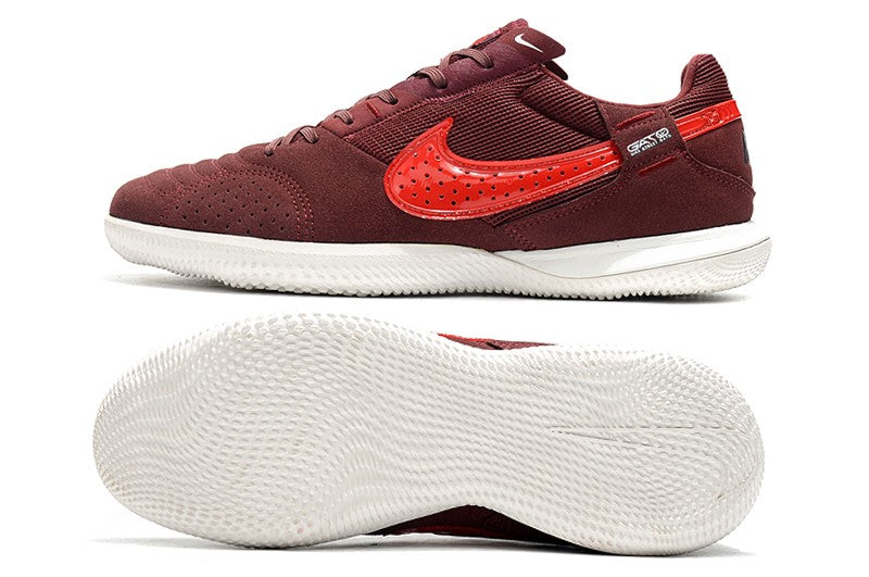 Nike Indoor Soccer Shoes | Streetgato | Dark Bronze | Royal Red