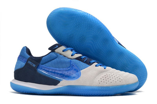 Nike Indoor Soccer Shoes | Streetgato | Light Gray | Blue