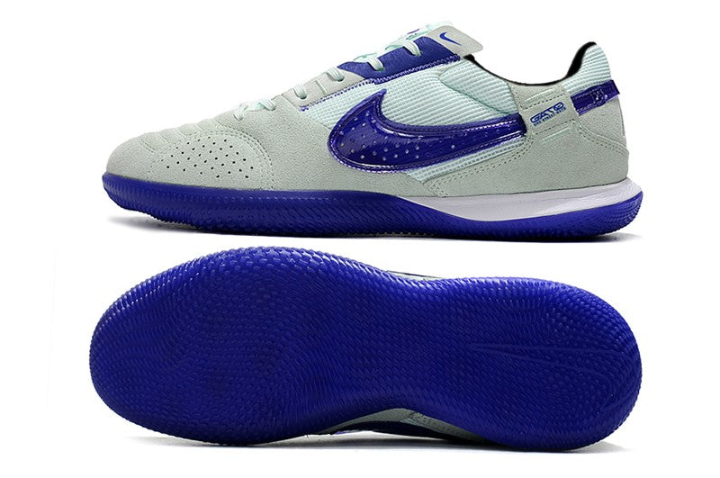 Nike Indoor Soccer Shoes | Streetgato | Gray | Royal Blue